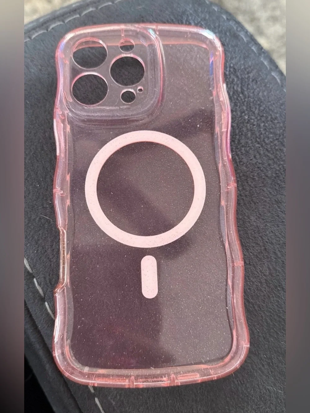 Pink Clear Magnetic Phone Case for iPhone - Protective Soft Bumper
